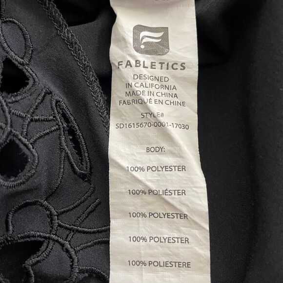 Fabletics Black Off the Shoulder Romper - Size: Small - Picture 7 of 7